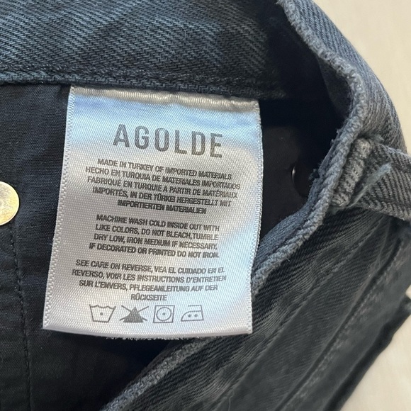 Agolde Liv Black Denim Mini Skirt - Picture 8 of 11